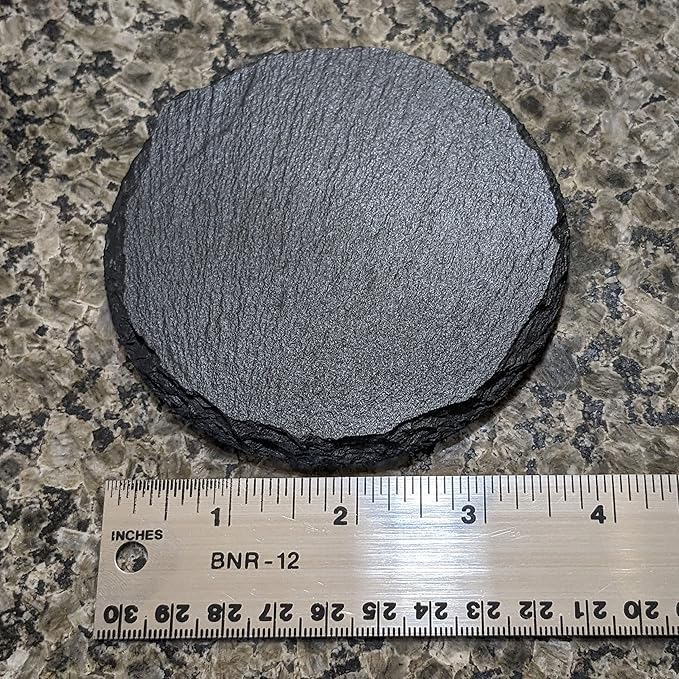 Personalized Monogram Family Coasters, Natural Stone Set, Birthday, Wedding, Customized, Rustic - Round Slate - Set of 6