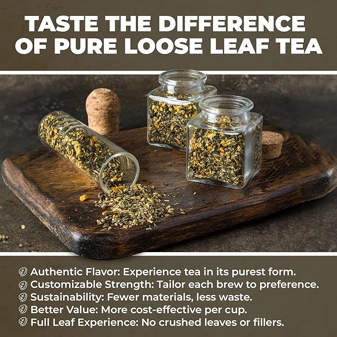 Gardenika Organic Flamma-tea Loose Leaf Turmeric Ginger Tea | with Cinnamon & Pepper | 100% Natural | Caffeine Free | Herbal Wellness Tea | Premium Blend | 1 lb (454g)