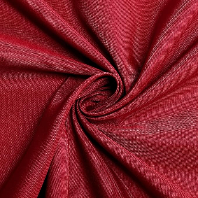 sancua Round Tablecloth - 70 Inch - Water Resistant Spill Proof Washable Polyester Table Cloth Decorative Fabric Table Cover for Dining Tables, Buffet Parties and Camping, Red