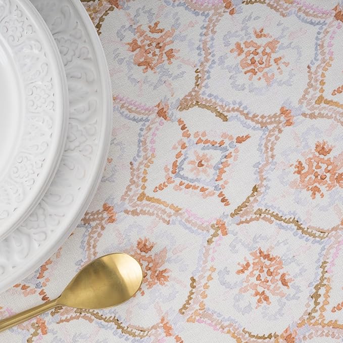 Maison d' Hermine Table Cloth Round Table 100% Cotton 69 Inches Fall Tablecloth Reusable Everyday Use for Thanksgiving Christmas Decorations Dining Farmhouse Party (Fair Isle)