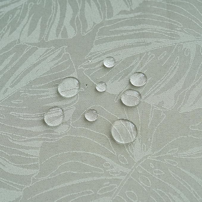 Square Tablecloth Green 36x36 Inch Leaves Pattern Scalloped Edge Waterproof Jacquard Nightstand End Table Cover for Coffee Teapoy Table Room Decor
