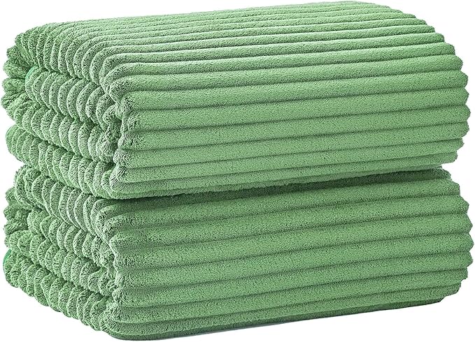 Oversized Bath Sheets 40x80 Inches Extra Large Bath Towels for Adults Super Soft Quick Dry Highly Absobent Microfiber Shower Towels for Bathroom, Pool, Gym, Yoga Towel(Sage Green, 2Piece)