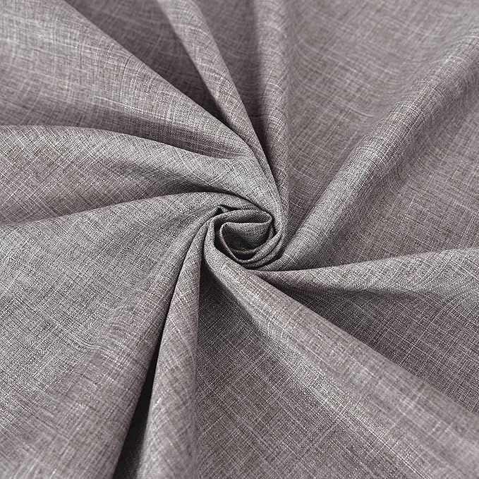 Fitable Faux Linen Tablecloths Rectangle 60 x 120 Inch - 2 Pack Neutral Table Clothes for 8 Foot Tables, Stone Flax Look Kitchen Table Covers for Farmhouse, Dining, Party, Banquet, Buffet