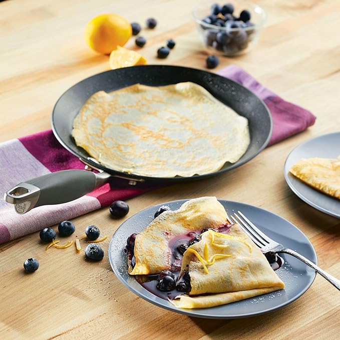Anolon Advanced Home Hard Anodized Nonstick Crepe Pan, 9.5 Inch - Moonstone