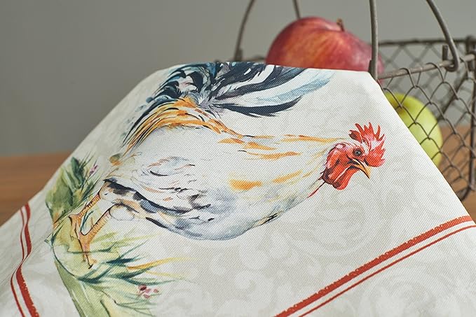 Maison d' Hermine Cloth Napkins Set of 4 100% Cotton Everyday Reusable Square Napkins Cloth Washable, Dinner, Party, Wedding, Restaurant, Spring/Summer (Campagne, 20" x 20")