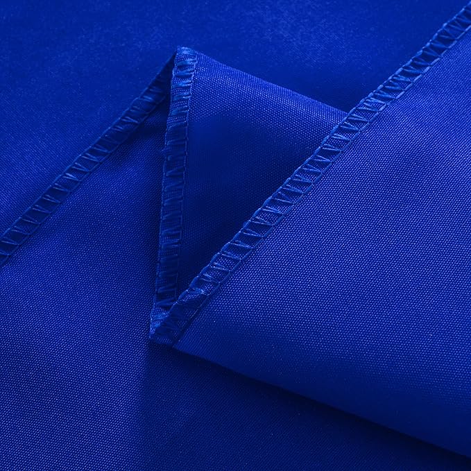 2-Pack 60x120 inch Royal Blue Table Cloths, Solid Stain and Wrinkle Resistant Oblong Tablecloth, Premium Plain Weave Polyester Fabric Rectangle Table Linen Covers for Hotel, Wedding