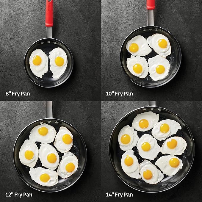 Tramontina Professional 12-Inch Ceramic Non Stick Large Frying Pan, Heavy-Gauge Aluminum Skillet with Ceramic Nonstick Coating, Dishwasher and Oven Safe, Black