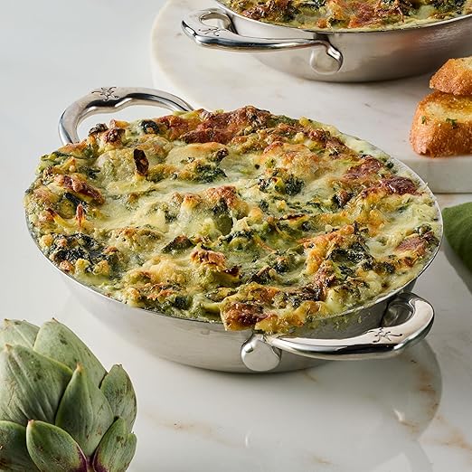 Hestan Provisions - Oval au Gratin Dish, Small Clad Stainless Steel, (6 x 8")