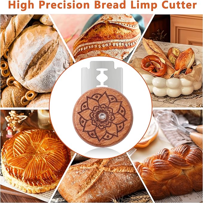 UFO Bread Lame Cutter for Homemade Sourdough,Bread Scorer Tool for Sourdough with 5 Blades and Case,Slashing Tool Bread Cutting Knife for Artisan Bread and Baguette Makers,Dot flower