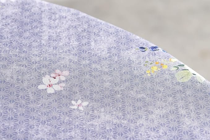 Maison d' Hermine Table Cloth Round Table 100% Cotton 69 Round Inches Tablecloth Reusable Decorative for Dining Room Home Valentines Day Decorations Spring Summer- Sweet Rose Lavender - Country Garden