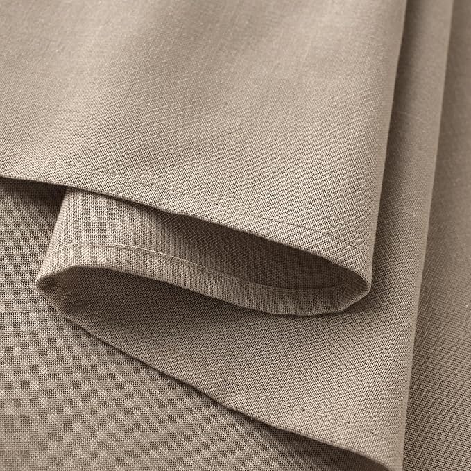 Khaki Textured Linen Rectangle Table Cloth Burlap Tan Light Brown Tablecloth Rectangular Dining Table Cover Kitchen Decorations Boho Farmhouse Linen Tablecloths for Rectangle Tables 60x84 Inch