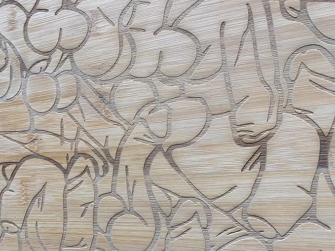 5.5" x 8" Cockcuterie Bamboo Cutting Board