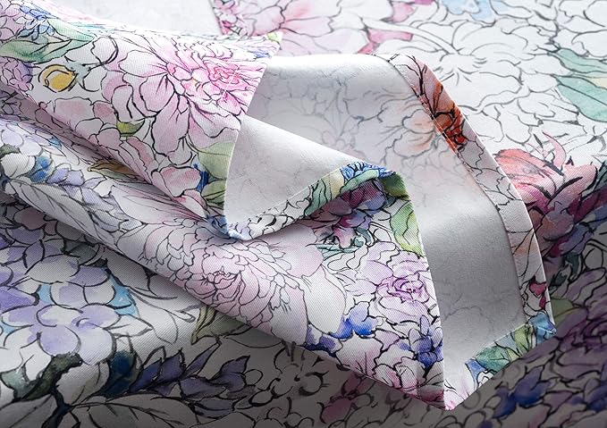 Maison d' Hermine Cloth Napkins Set of 4 100% Cotton Everyday Reusable Square Napkins Cloth Washable Dinner Party Wedding Restaurant Valentines Day Decorations Spring/Summer (Floral Love, 20" x 20")