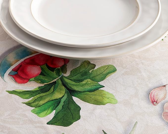 Maison d' Hermine Table Cloth Rectangle Table 100% Cotton 70 x 120 Inches Tablecloth Reusable Decorative for Dining Room Farmhouse Home Valentines Day Decorations Spring Summer - Gourmand