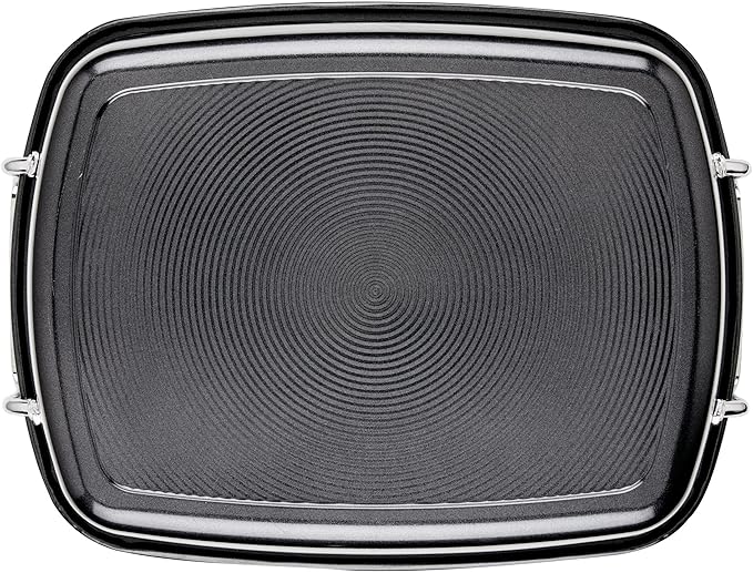 Circulon Ultra Lasting Nonstick Roaster/Roasting Pan with Easy Serve Rack, 17 Inch x 13 Inch, Black