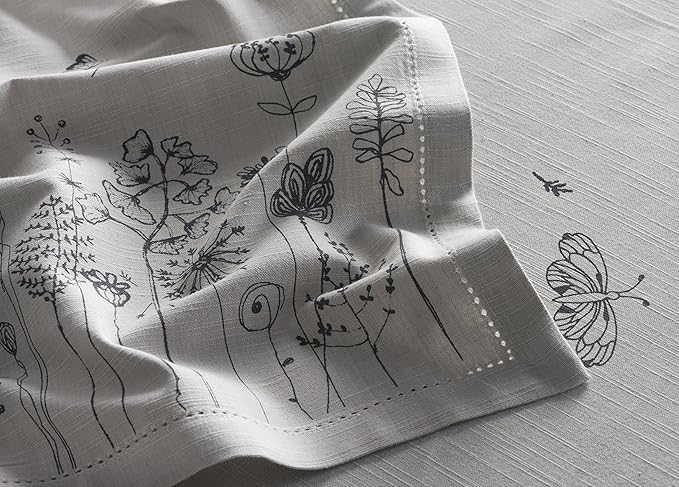 Maison d' Hermine Cloth Napkins Set of 4 100% Cotton Everyday Reusable Square Napkins Cloth Washable Dinner Party Wedding Restaurant Valentines Day Decorations Spring/Summer (Flore, 20" x 20")