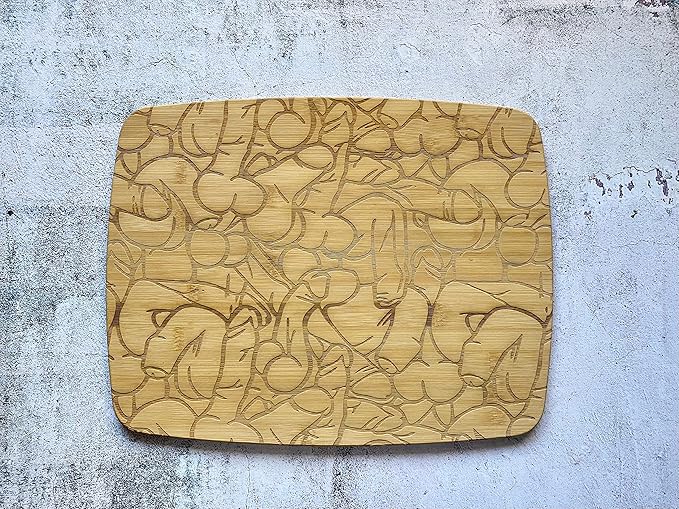 5.5" x 8" Cockcuterie Bamboo Cutting Board