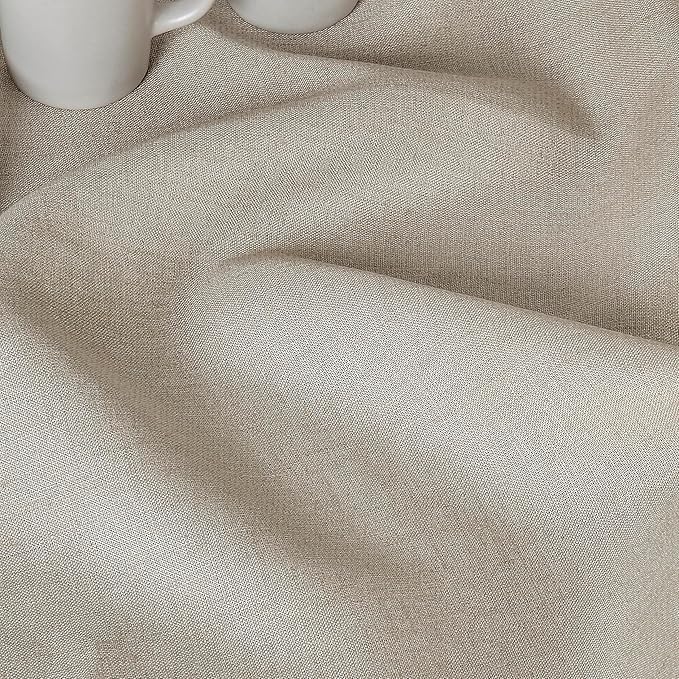 D'Moksha Homes Natural Linen Tablecloth for Rectangle Tables 60 x 140 Inch - Classic Hemstitch 100% Pure Linen Natural Tablecloth - Machine Washable Cloth Table Cloth for Valentines, Spring, Easter