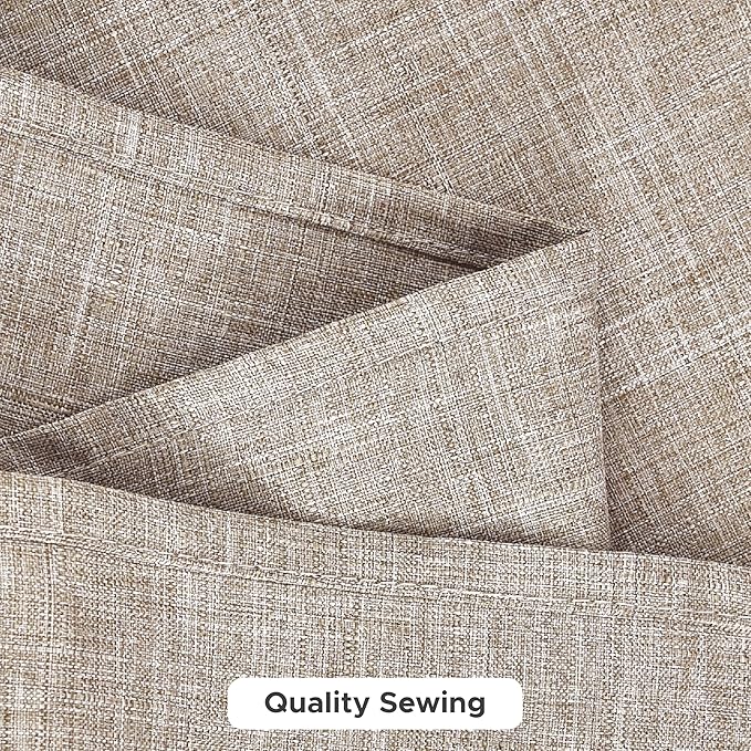 Fitable Faux Linen Tablecloths for Rectangle Tables: Water & Stain Resistant Farmhouse Table Cloth, Washable Burlap Textured Table Covers for Kitchen Dining Party(2 Pack, 60x84 Inch, Nature)