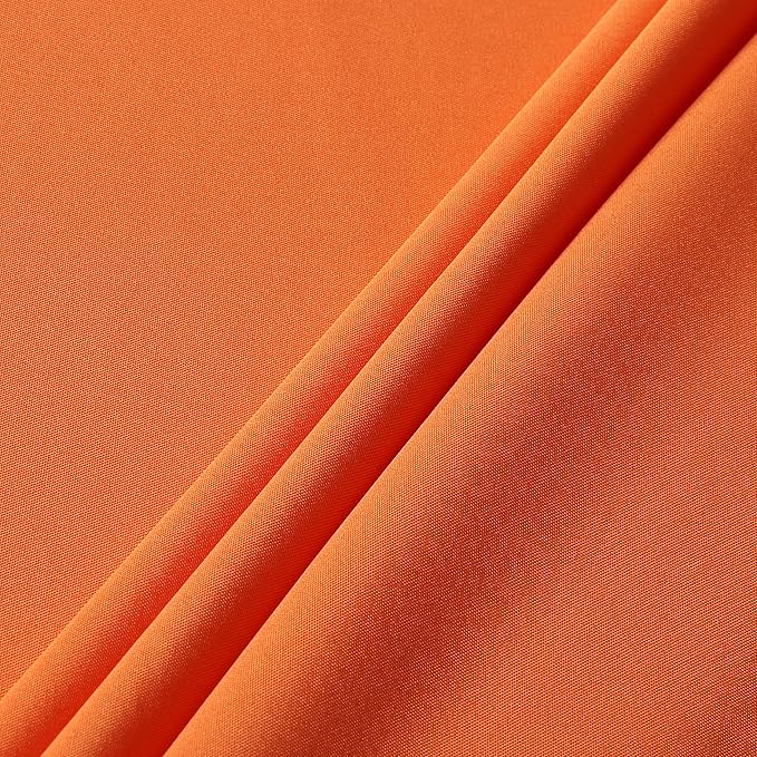sancua Round Tablecloth - 80 Inch - Water Resistant Spill Proof Washable Polyester Table Cloth Decorative Fabric Table Cover for Dining Tables, Buffet Parties and Camping, Orange