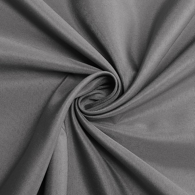 sancua Round Tablecloth - 108 Inch - Water Resistant Spill Proof Washable Polyester Table Cloth Decorative Fabric Table Cover for Dining Tables, Buffet Parties and Camping, Light Grey