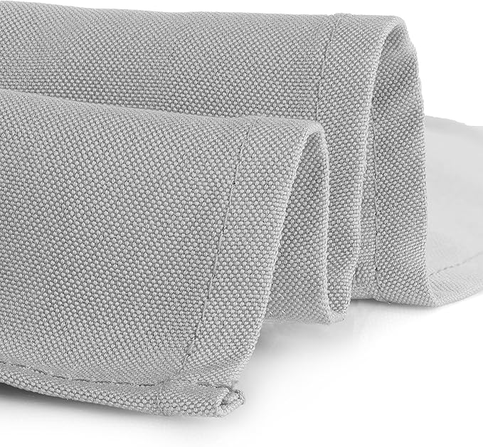 Gee Di Moda Square Tablecloth - 85 x 85 Inch Silver Table Cloth for Large Square or Round Tables - Heavy Duty Washable Fabric - for Buffet Table, Holiday Party, Dinner, Wedding & Baby Shower