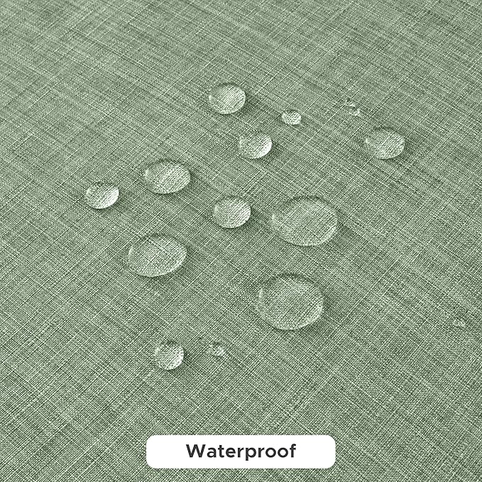 Fitable Faux Linen Tablecloths for Rectangle Tables: Water & Stain Resistant Farmhouse Table Cloth, Washable Burlap Textured Table Covers for Kitchen Dining Party(2 Pack, 60x120 Inch, Sage Green)