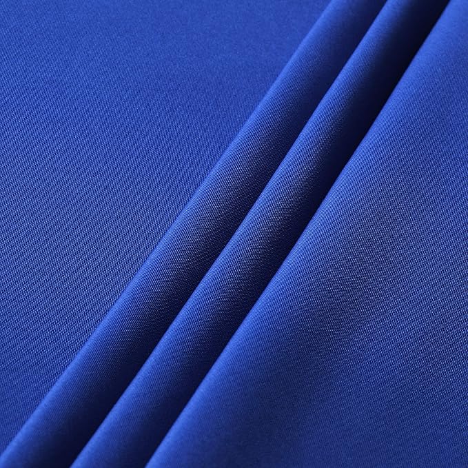 sancua Round Tablecloth - 70 Inch - Water Resistant Spill Proof Washable Polyester Table Cloth Decorative Fabric Table Cover for Dining Tables, Buffet Parties and Camping, Blue
