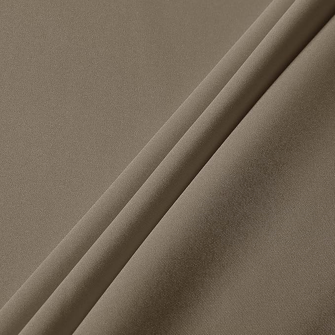 sancua Round Tablecloth - 120 Inch - Water Resistant Spill Proof Washable Polyester Table Cloth Decorative Fabric Table Cover for Dining Tables, Buffet Parties and Camping, Taupe