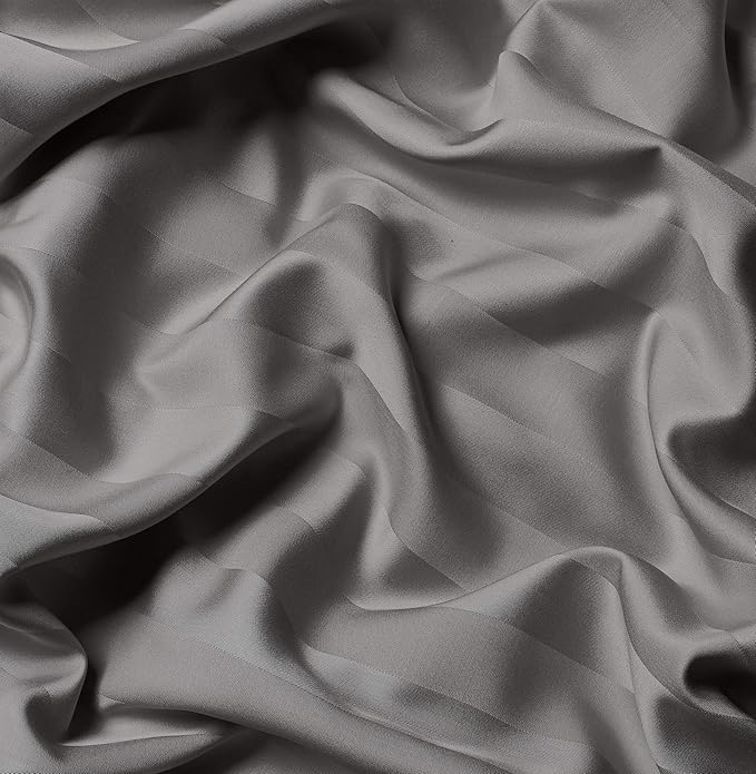 Pure Bamboo Twin Sheets, Genuine 100% Organic Viscose Derived from Bamboo Bed Sheet Set, Luxuriously Soft & Cooling, Double Stitching, 2 Year Quality Promise (Twin, Jacquard Stone)
