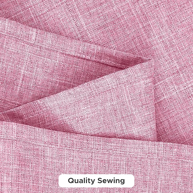 Fitable Faux Linen Tablecloths for Rectangle Tables: Water & Stain Resistant Farmhouse Table Cloth, Washable Burlap Textured Table Covers for Kitchen Dining Party(2 Pack, 60x120 Inch, Pink)