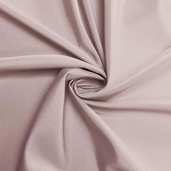 sancua Round Tablecloth - 48 Inch - Water Resistant Spill Proof Washable Polyester Table Cloth Decorative Fabric Table Cover for Dining Tables, Buffet Parties and Camping, Blush