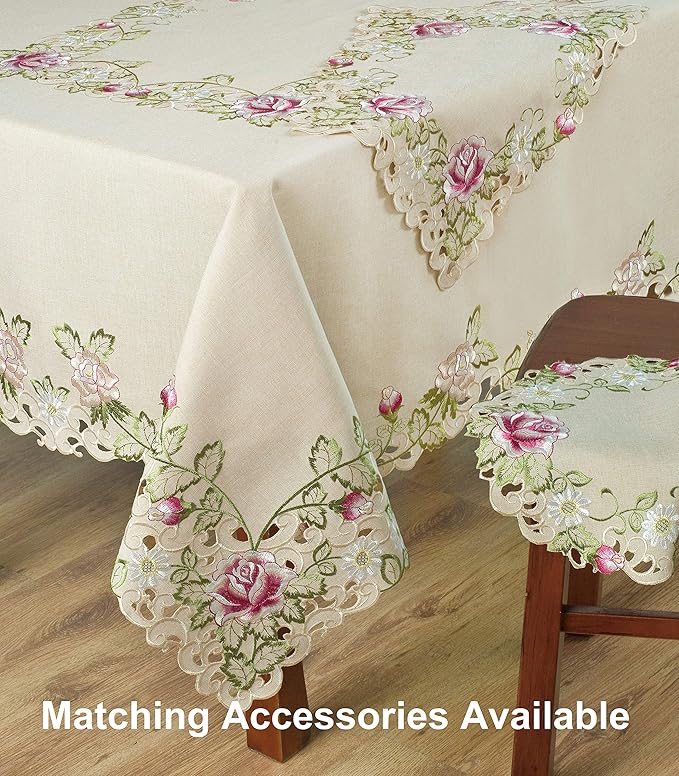 Decozen Set of 12 Doilies for Table, Lace Doilies - Rustic, Crochet, Farmhouse, Kitchen, Round Table Placemats - Valentines Day Decorations - 15 inch Beige, The Docia Collection