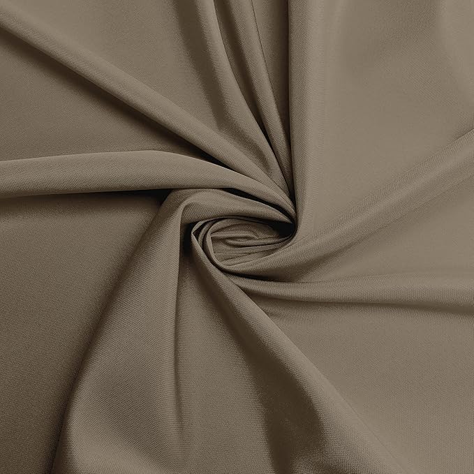 sancua Round Tablecloth - 80 Inch - Water Resistant Spill Proof Washable Polyester Table Cloth Decorative Fabric Table Cover for Dining Tables, Buffet Parties and Camping, Taupe
