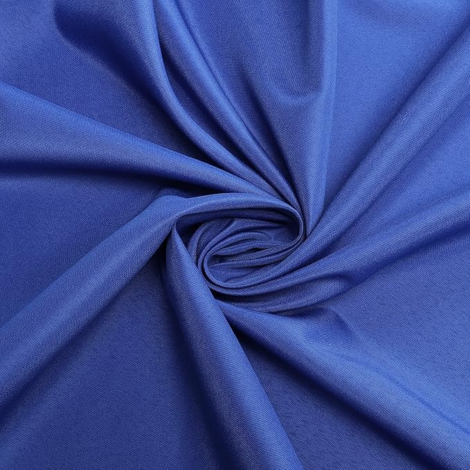 sancua Round Tablecloth - 90 Inch - Water Resistant Spill Proof Washable Polyester Table Cloth Decorative Fabric Table Cover for Dining Tables, Buffet Parties and Camping, Blue