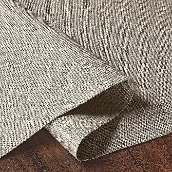 D'Moksha Homes Linen Natural Table Runner 60 Inches - 100% Pure Linen Short Table Runner 14 x 60 Inch for Coffee Tables, Dresser, Valentines, Spring, Easter - Machine Washable