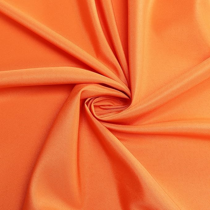 sancua Round Tablecloth - 120 Inch - Water Resistant Spill Proof Washable Polyester Table Cloth Decorative Fabric Table Cover for Dining Tables, Buffet Parties and Camping, Orange