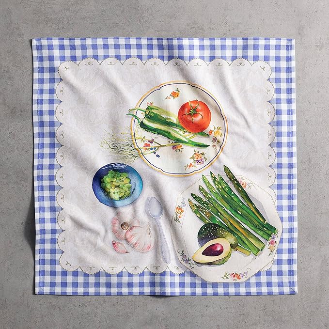 Maison d' Hermine Cloth Napkins Set of 4 100% Cotton Everyday Reusable Square Napkins Cloth Washable Dinner Party Wedding Restaurant Valentines Day Decorations Spring/Summer (Gourmand, 20" x 20")