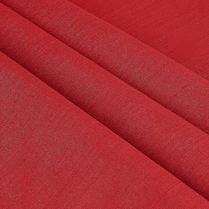 D'Moksha Homes Bright Red Linen Tablecloth 54 x 72 Inch - 100% Pure Linen Tablecloth for Rectangle Tables - Machine Washable Table Cloth for Valentines, Spring, Easter