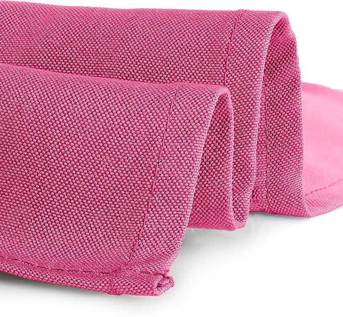 Gee Di Moda Rectangle Tablecloth - 90 x 156 Inch Fuchsia Table Cloth for 8 Foot Tables with Floor-Length Drop - Heavy Duty Washable Fabric for Holiday Party, Dinner, Weddings & Baby Shower