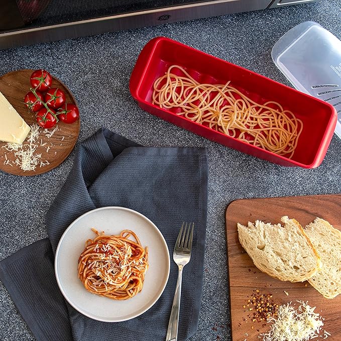 Nordic Ware Microwave Pasta Cooker, 6.4 Cup, Red