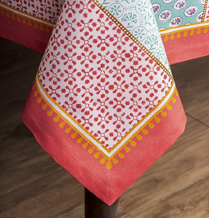 Maison d' Hermine Table Cloth Rectangle Table 100% Cotton 70 x 140 Inches Tablecloth Reusable Decorative for Dining Room Farmhouse Home Valentines Day Decorations Spring Summer - Provence