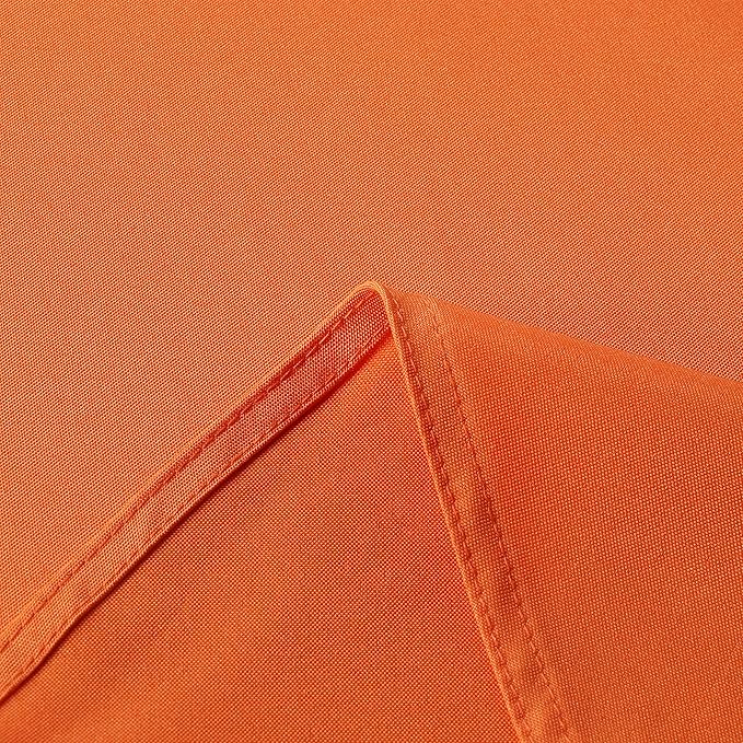 sancua Round Tablecloth - 120 Inch - Water Resistant Spill Proof Washable Polyester Table Cloth Decorative Fabric Table Cover for Dining Tables, Buffet Parties and Camping, Orange
