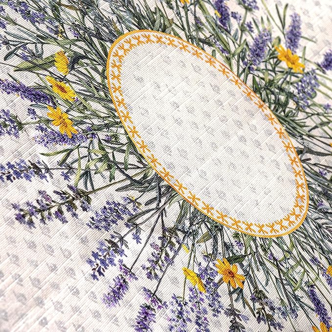 Maison d' Hermine Table Cloth Rectangle Table 100% Cotton 70 x 108 Inches Tablecloth Reusable Decorative for Dining Room Farmhouse Home Valentines Day Decorations Spring Summer - Fanny Lavender