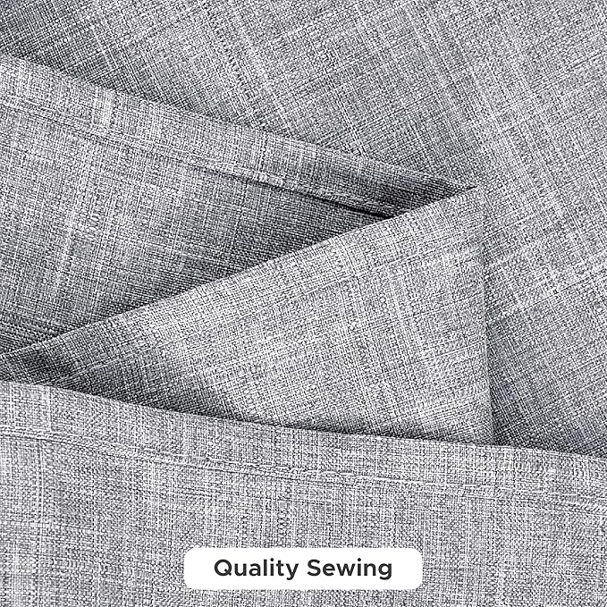 Fitable Faux Linen Tablecloths for Rectangle Tables: Water & Stain Resistant Farmhouse Table Cloth, Washable Burlap Textured Table Covers for Kitchen Dining Party(2 Pack, 52x70 Inch, Light Grey)