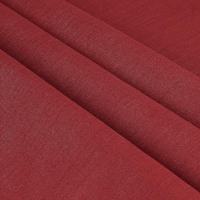 D'Moksha Homes Red Linen Tablecloth for Rectangle Tables 60 x 102 Inch - Classic Hemstitch 100% Pure Linen Red Table Cloth - Machine Washable Dining Tablecloth for Valentines, Spring
