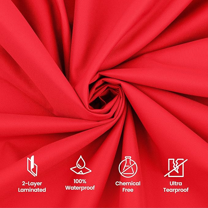 ZOBER Wide Christmas Tree Storage Bag - Maximum Accessibility - Fits 9 Ft Trees - 600D Oxford Fabric Christmas Tree Bag For Storage Box For Xmas - Strong, Durable Straps & Handles - Card Slot - Red