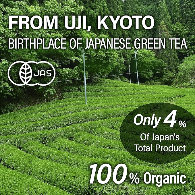 Chaganju Sencha Green Tea Loose Leaf, JAS Certified Organic Japanese Tea from Uji, Kyoto, 80g Bag, Sencha Tea, Loose Leaf