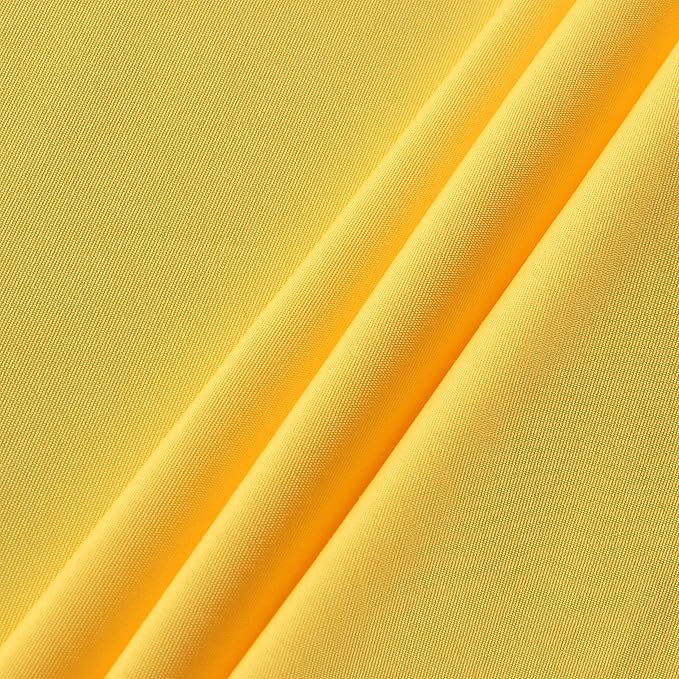 sancua Round Tablecloth - 60 Inch - Water Resistant Spill Proof Washable Polyester Table Cloth Decorative Fabric Table Cover for Dining Tables, Buffet Parties and Camping, Yellow