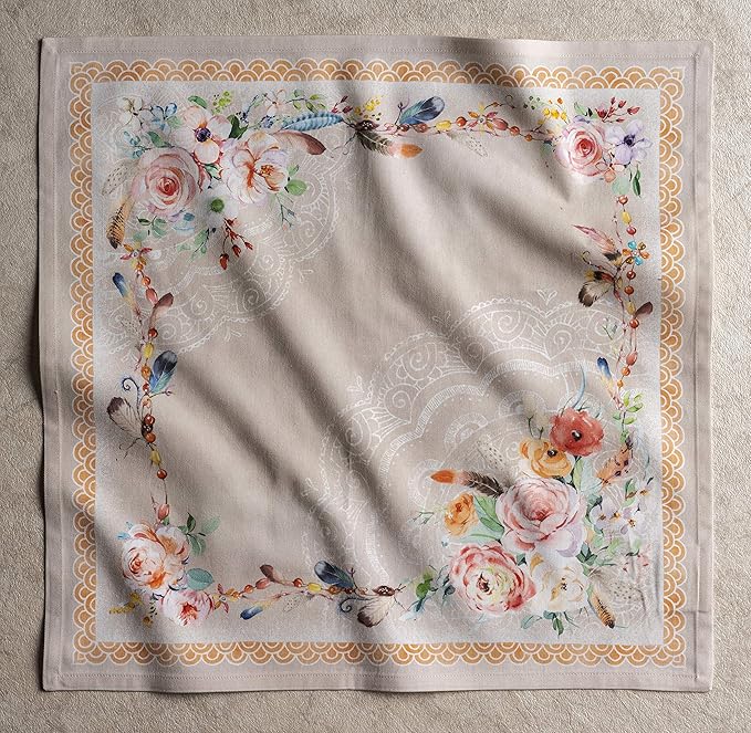 Maison d' Hermine Cloth Napkins Set of 4 100% Cotton Everyday Reusable Square Napkins Cloth Washable Dinner Party Wedding Restaurant Valentines Day Decorations Spring/Summer (Ibiza - Beige, 20" x 20")